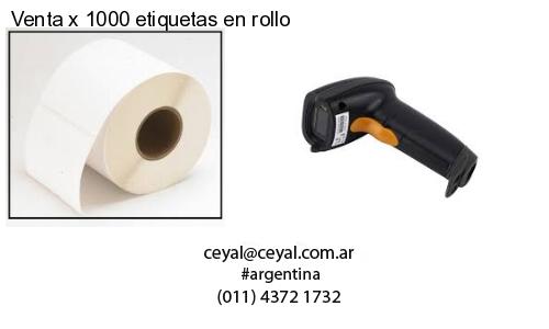 Venta x 1000 etiquetas en rollo