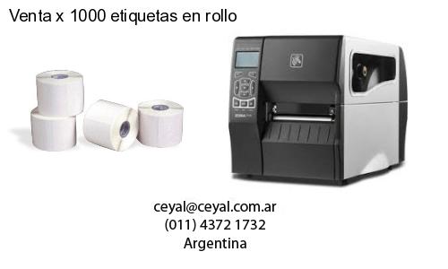 Venta x 1000 etiquetas en rollo