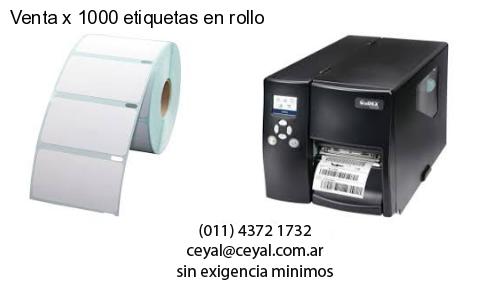 Venta x 1000 etiquetas en rollo