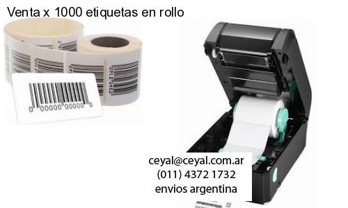 Venta x 1000 etiquetas en rollo