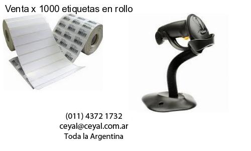 Venta x 1000 etiquetas en rollo