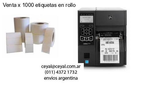 Venta x 1000 etiquetas en rollo