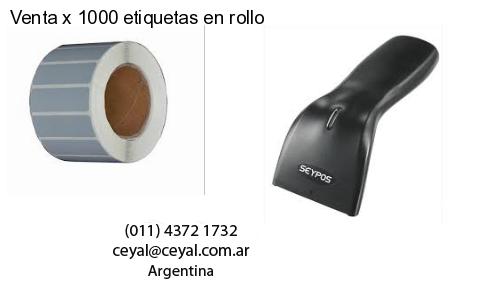 Venta x 1000 etiquetas en rollo