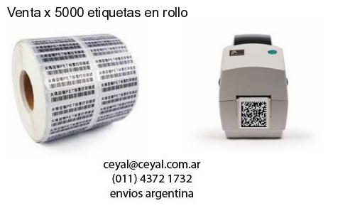 Venta x 5000 etiquetas en rollo