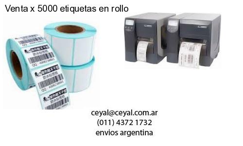 Venta x 5000 etiquetas en rollo