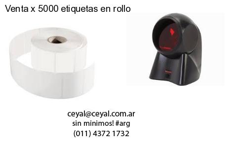 Venta x 5000 etiquetas en rollo
