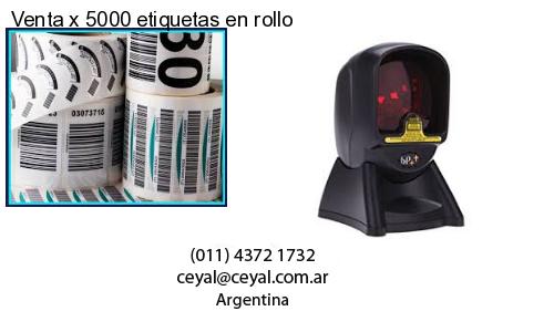Venta x 5000 etiquetas en rollo