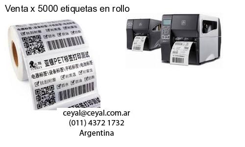 Venta x 5000 etiquetas en rollo