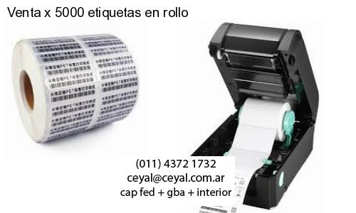 Venta x 5000 etiquetas en rollo