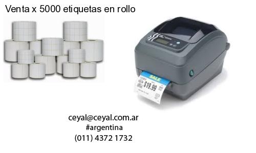 Venta x 5000 etiquetas en rollo