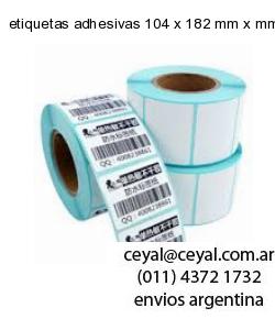 etiquetas adhesivas 104 x 182 mm x mm