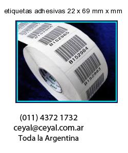 etiquetas adhesivas 22 x 69 mm x mm