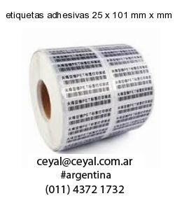 etiquetas adhesivas 25 x 101 mm x mm