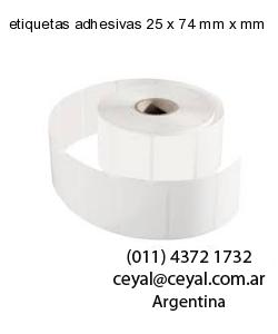 etiquetas adhesivas 25 x 74 mm x mm