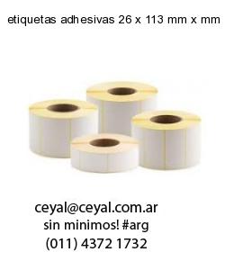 etiquetas adhesivas 26 x 113 mm x mm
