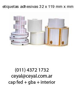 etiquetas adhesivas 32 x 119 mm x mm