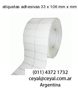 etiquetas adhesivas 33 x 106 mm x mm