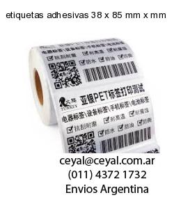 etiquetas adhesivas 38 x 85 mm x mm
