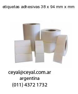 etiquetas adhesivas 38 x 94 mm x mm