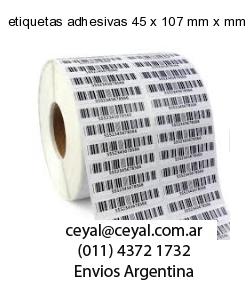 etiquetas adhesivas 45 x 107 mm x mm