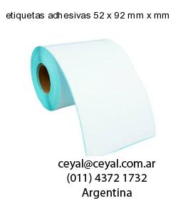 etiquetas adhesivas 52 x 92 mm x mm