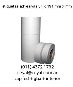 etiquetas adhesivas 54 x 191 mm x mm