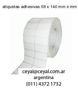 etiquetas adhesivas 58 x 140 mm x mm