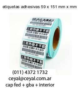 etiquetas adhesivas 59 x 151 mm x mm