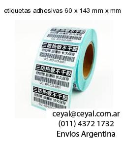 etiquetas adhesivas 60 x 143 mm x mm