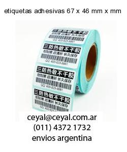 etiquetas adhesivas 67 x 46 mm x mm