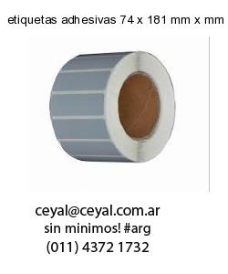 etiquetas adhesivas 74 x 181 mm x mm