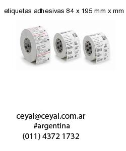 etiquetas adhesivas 84 x 195 mm x mm