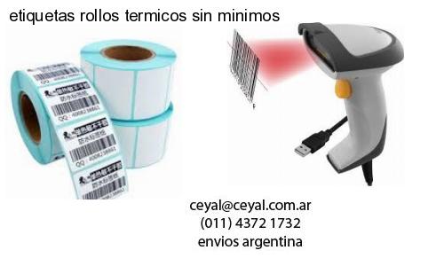 etiquetas rollos termicos sin minimos