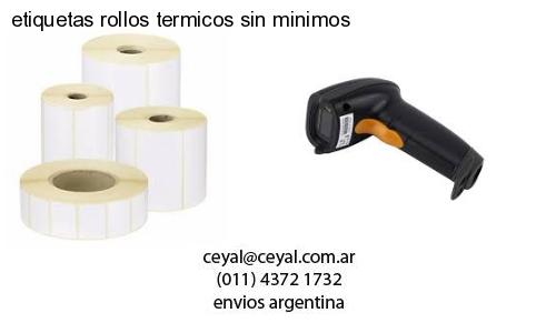 etiquetas rollos termicos sin minimos
