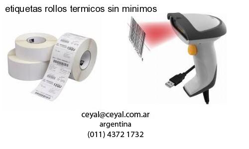 etiquetas rollos termicos sin minimos