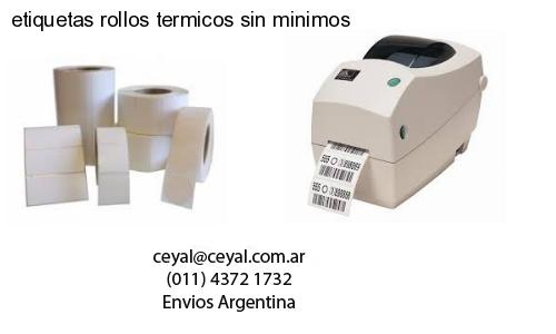 etiquetas rollos termicos sin minimos