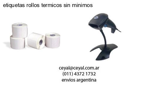 etiquetas rollos termicos sin minimos