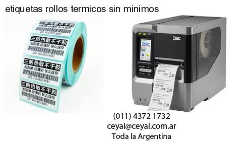 etiquetas rollos termicos sin minimos