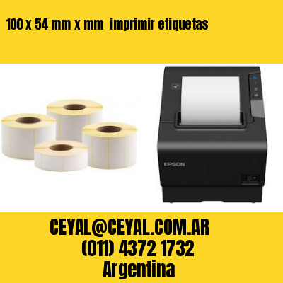 100 x 54 mm x mm  imprimir etiquetas