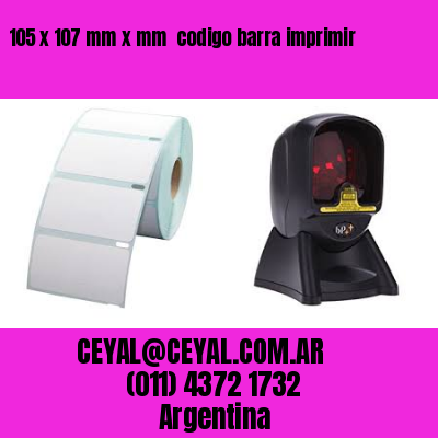 105 x 107 mm x mm  codigo barra imprimir