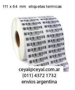 111 x 64  mm  etiquetas termicas