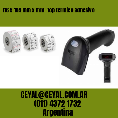 116 x 104 mm x mm  Top termico adhesivo