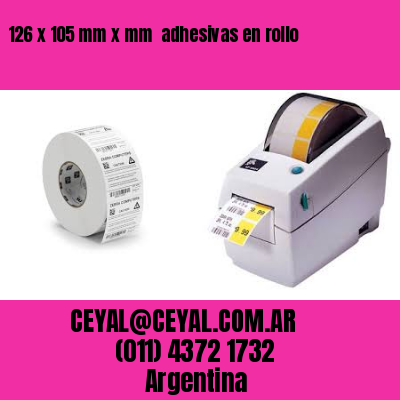 126 x 105 mm x mm  adhesivas en rollo