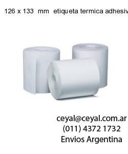 126 x 133  mm  etiqueta termica adhesiva