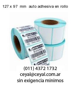 127 x 97  mm  auto adhesiva en rollo