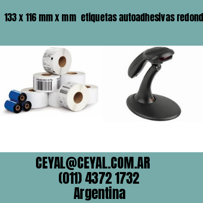 133 x 116 mm x mm  etiquetas autoadhesivas redondas