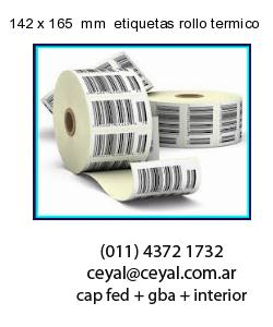 142 x 165  mm  etiquetas rollo termico