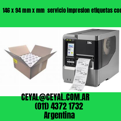146 x 94 mm x mm  servicio impresion etiquetas codigos