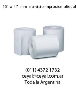 151 x 47  mm  servicio impresion etiquetas correlativas
