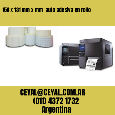156 x 131 mm x mm  auto adesiva en rollo